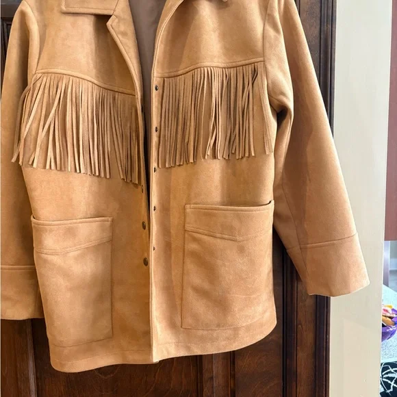 PILCRO Anthropologie fringe jacket worn once SZ small - Picture 2 of 5